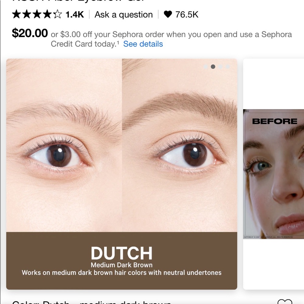 Milk brow gel in Dutch - great for blondes!